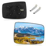 BDFHYK Passenger Right Side Heated Mirror Glass Compatible with Dodge Ram 1500 2500 2009-2018 Side View Exterior Convex Mirror w