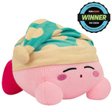 Tomy Nuiguru Knit Kirby Plush - Sleeping Kirby Plushie - Knit And Crochet Plushies - Collectible Crochet Stuffed Animals - Soft