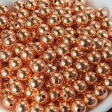 Genuine Smooth Shiny Pure Solid Copper Round Beads Spacer Ball Jewelry with Clear Coat Seamed Beads Finding in Size 4mm