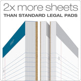 Tops 63379 Double Docket Writing Pad, 8 1/2 X 11 3/4, Legal/Wide, White, 100 Sheets