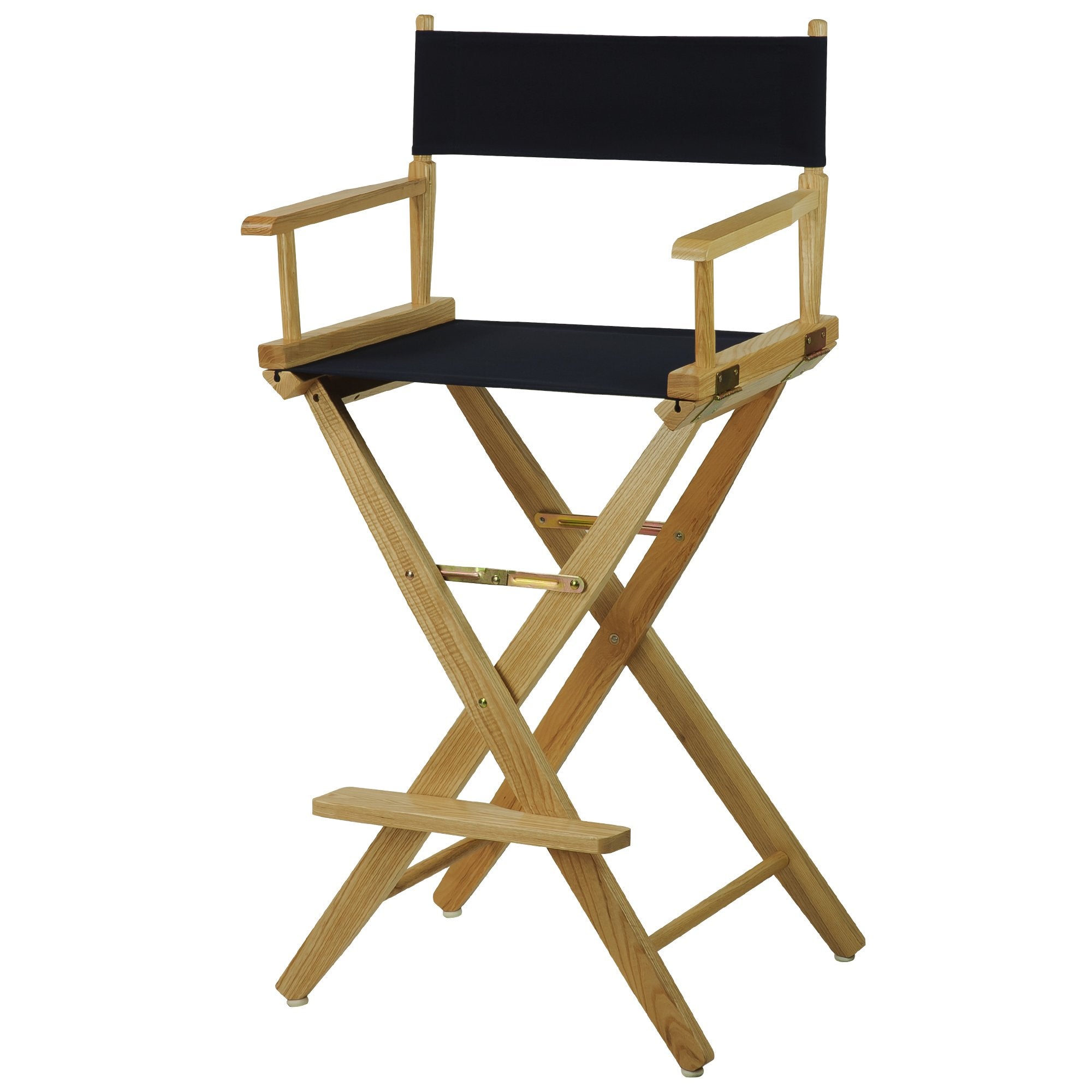 American Trails Extra-Wide Premium 30' Director'S Chair Natural Frame With Navy Canvas, Bar Height