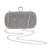 Snappsy Rhinestone Evening Bag With Detachable Chain Party Prom Bridal Purse Durable