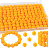 Kovict 145pcs Silicone Beads, 15mm Silicone Beads for Keychain Making, Pens Bracelet Necklace DIY Crafts(Bright Yellow)