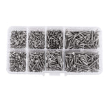 Screws,800pcs M2 Cross Drive Flat Head Self Tapping Screws Wood Stainless Steel Screws Screw Assortment Kit for Home and Office 