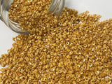 The Design Cart 4 mm Golden Brown Lustre Bowl Plastic Sequins Sitara for Embroidery, Embellishing Handbags, Apparels, Art Craft
