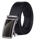 Zacharias MenS Faux Leather Belt Autolock Buckle Bt08 (Black; Free Size)