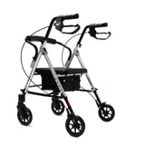 Graham-Field Rj4700S Lumex Set N' Go Rollator Height-Adjustable Walker With Seat For Short And Tall People, Silver