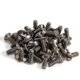 Henne Bery 3/8 Long 6-32 Thread, Oval Head Milled Slot Replacement Wall Plate Screws, 50 Pack, Heirloom Silver/Antique Nickel