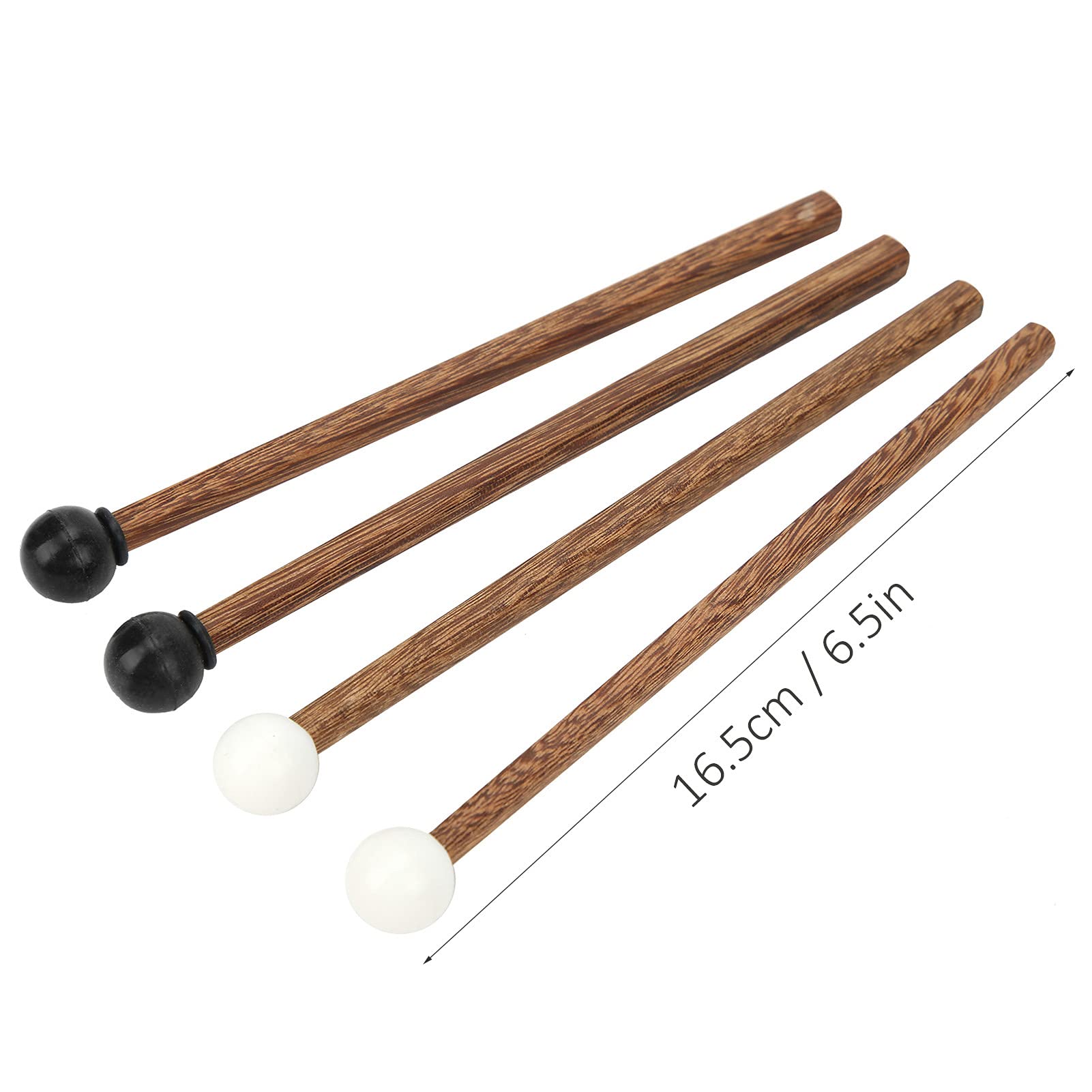 4PCS Steel Tongue Drum Mallets, 6.5in Rubber Percussion Mallets, Drum & Percussion Accessories for Child Drummers and Practition