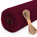 Luceinvita Burgundy Tulle Fabric Roll, 54 x 40 Yards (120FT) Tulle for Wedding Decoration DIY Tutu Party Backdrop Baby Shower T