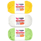 Yarn for Crocheting and Knitting Cotton Crochet Knitting Yarn for Beginners with Easy-to-See Stitches Cotton-Nylon Blend Easy Ya