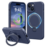 Vanxiliiy Compatible with iPhone 14 Case with Stand, Slim Premium Liquid Silicone Phone Cases for iPhone 14 6.1 Compatible with 
