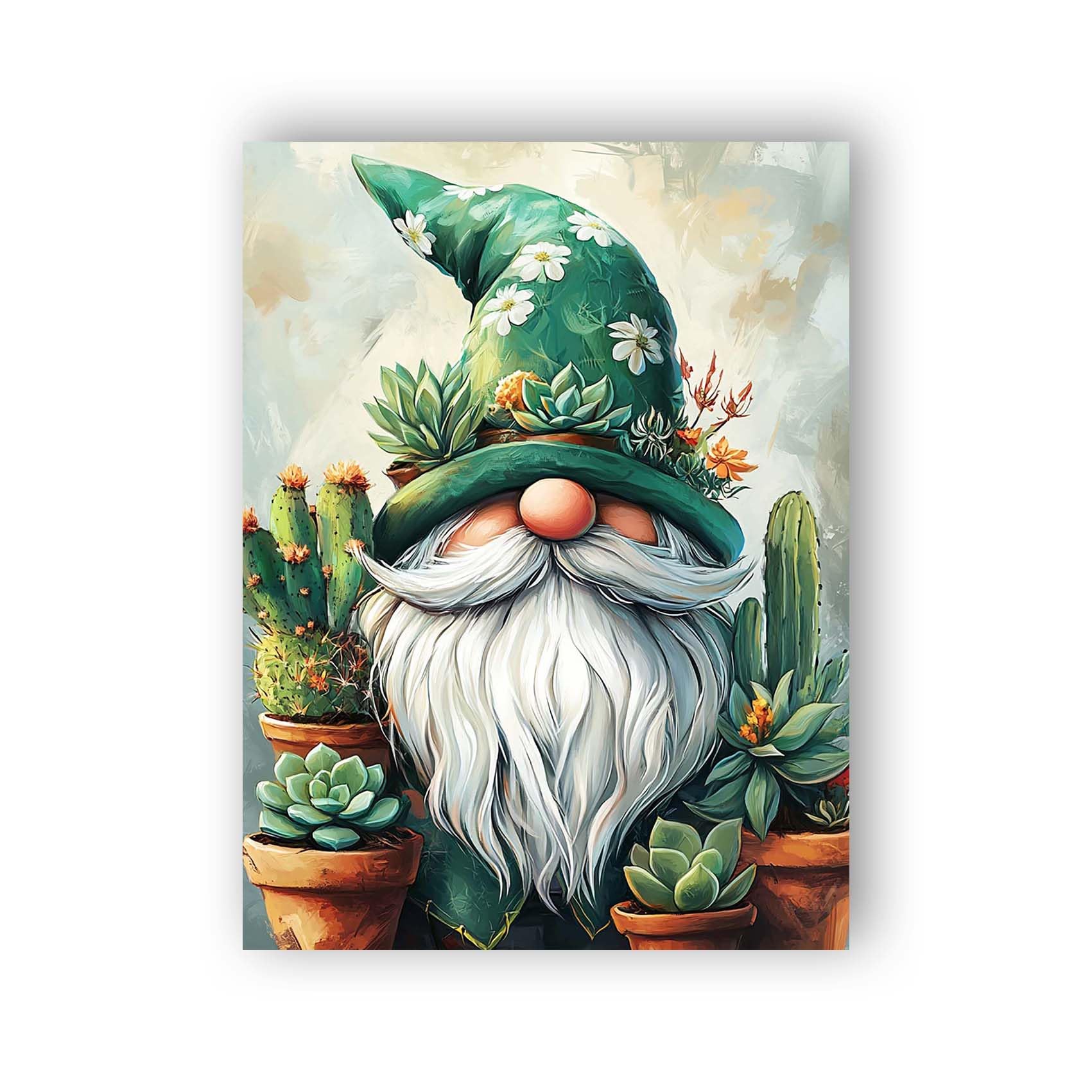 Wergund 5D DIY Diamond Art Dwarf, Diamond Art Kits for Adults Cactus, Diamond Painting Full Drill Crystal Rhinestone Embroidery 