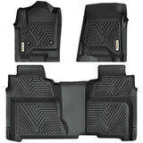 YITAMOTOR Floor Mats Compatible with 2014-2018 Chevy Silverado/GMC Sierra 1500 Crew Cab, 2015-2019 Silverado/Sierra 2500 HD/3500