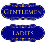 Designer LADIES GENTLEMEN (2Pack) Blue/Gold Large 1 Pack