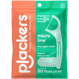 Plackers Micro Mint Freshens Breath, Dental Flossers Mint 90 Each (Pack Of 5)
