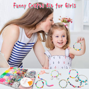leitait Girls Toys Bracelet Making Kit -3400pcs Beads for Charm Jewelry Making Kit Supplies, Unicorn/Mermaid Crafts Birthday Chr