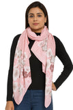 Icw WomenS Lightweight Floral Print Scarf Soft Casual Wrap For All Seasons Dn107 (Pink)