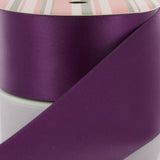 4 Plum Double Face Satin Ribbon 3 Yard Reel