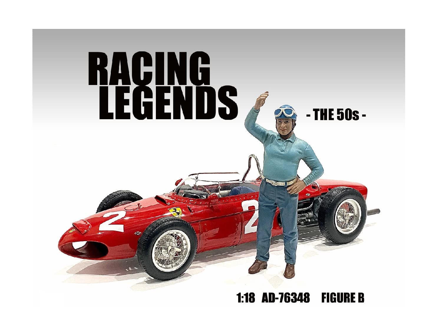 American Diorama Racing Legend 1950S Theme (Figure B) For 1/18 Scale Model Car Display Ad-76348