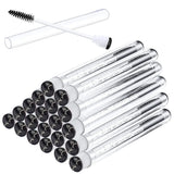 Disposable Mascara Brushes Tubes Set 20 Pieces Empty Tubes with 20 Pieces Eyelash Brushes for Eyelash Extension Lash Mascara Wan