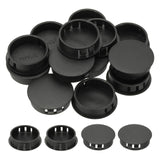 PATIKIL Plastic Hole Plugs, 34 Pcs 1 3/8(35mm) Plastic Plugs Screw Hole Plug Snap Desk Grommet Buckle Knockout Locking Plugs Fur