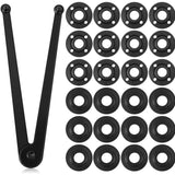 Hicarer 25 Pcs Angle Grinder Nut Angle Grinder Wrench Kit Universal Locknut Adjustable Spanner 5/8''-11 Flange Metal Lock Nut Co