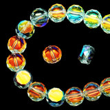 DIQIO 8mm Sparkle Flat Coin Round Crystal Beads (78-82pcs, Crystal AB)