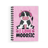 Vprint I Love Moosic Spiral Wiro Unruled Blank Pages Notebook Diary Journal Drawing Book SizeA5(6X9 Inches) (I Love Moosic)