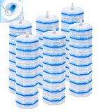 60 Pcs Disposable Toilet Wand Refills for Clorox, 5X Cleaning Power Scrubber, Upgrade Fiber Cleaner Heads for for Toilet and Bat