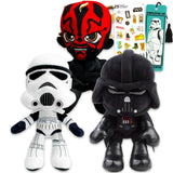 Star Wars Plush Toy Set - 3 Pack Bundle with 8 Plushies for Kids, Boys Featuring Darth Vader, Stormtrooper, Darth Maul Plus Stic