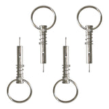DNB Quick Release Pin - 4 Pcs Marine Grade 316 Stainless Steel 1/4 Diameter Bimini Top Pins - with Pull Ring