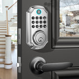 LNDU Keyless Entry Door Lock, Smart Deadbolt Lock with Handleset D180 & D280 (Fingerprint & Leveler)