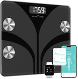 Scale for Body Weight, Bveiugn Digital Bathroom Smart Scale LED Display, 13 Body Composition Analyzer Sync Weight Scale BMI Heal