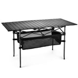 WUROMISE Lightweight Aluminum Folding Camping Table (47x 21.65x 26.7  ), Portable Roll-Up Design for Outdoor, Camping, 