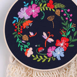 Enakshi Handmade Embroidery Kit Plants Cross Stitch Material Hand Craft Hoop Style 4 Crafts | Needlecrafts & Yarn | Embroidery &