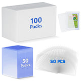 DEDC 200 Packs Trading Card Shipping Protectors, 100 Packs Card Protector Shipping, 50 Pcs Top Loaders and 50 Pcs Card Penny Sle