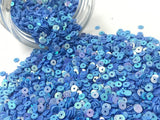 The Design Cart 4 mm Blue Lustre Circular Sequins Sitara for Embroidery, Embellishing Handbags, Apparels, Art Craft DIY Kit Pack