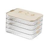 TRENDYNEST Dumplings Organizer Food Preservation Tray for Steamed Buns Noodles Biscuits 4 Layer
