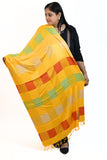 Sprha Women Stole Self Design Polyester Wool Blend Yellow 2 Stole 2312