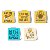 woopme Go to Astronaut Space Theme Printed Magnetic Bookmark Boys Girls Kids Students Books Lovers Readers Gift Magnetic Page Cl