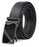 Zacharias MenS Faux Leather Belt Autolock Buckle Bt01 (Black; Free Size)