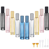 Segbeauty 0.34oz Mini Glass Refillable Perfume Bottle Travel, 10pcs 10ml Portable Empty Glass Perfume Atomizer Bottle, Small Tra