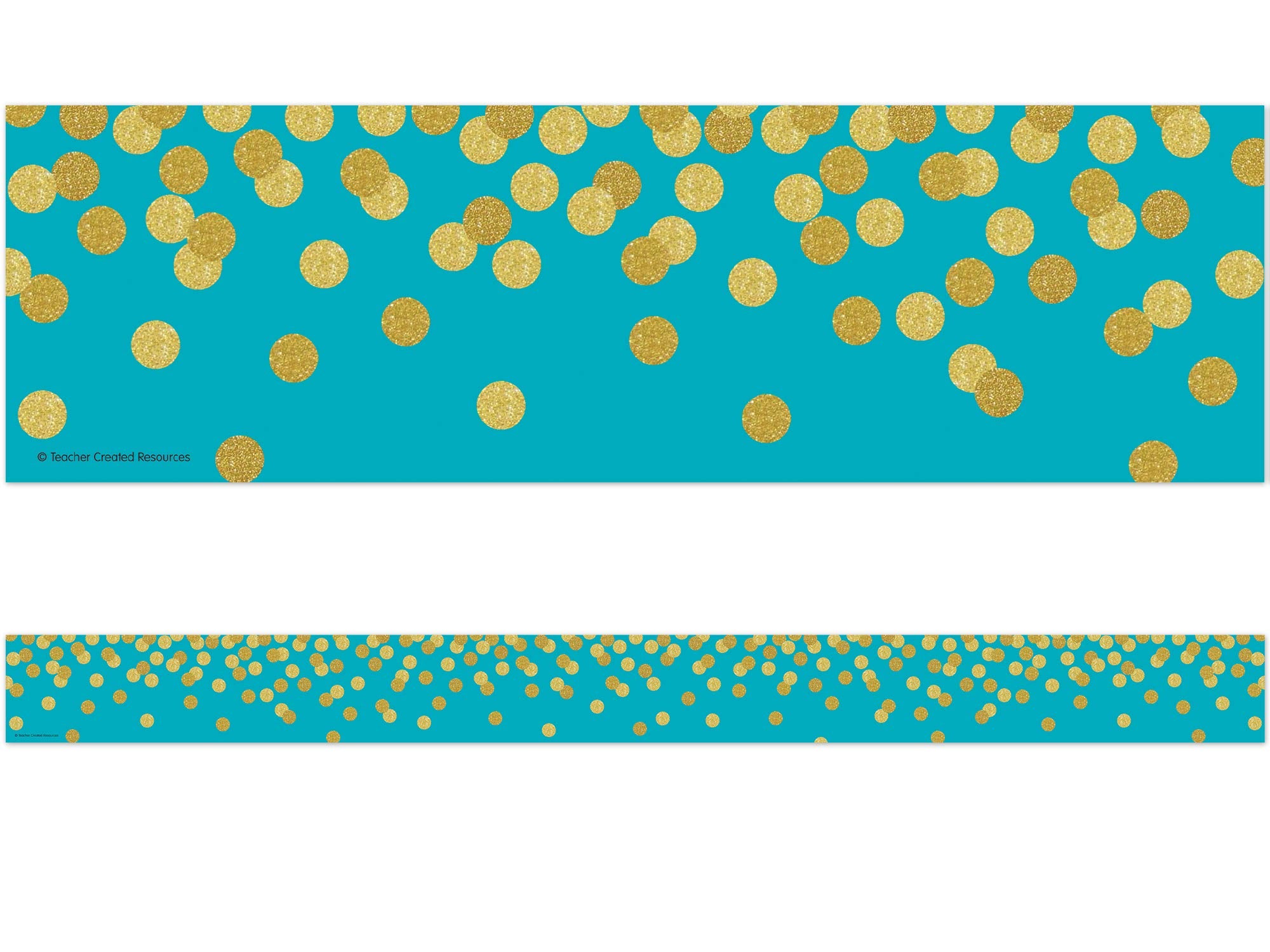 Teacher Created Resources Teal Confetti Straight Border Trim (Tcr8869)