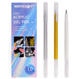 WRITECRAFT Acrylic Gel Pen HGP09 | Metallic Gold Ink | Smooth Writing | Fine Tip | Art, Craft, DIY, Card Making & Scrapbooking |