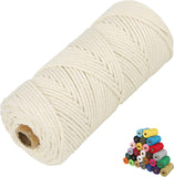 Okdeal 3Ply Twisted ( 3Mm 200 Meters ) Cotton Cords For Wall Hanging | Crochet | Planters | Wrapping | Swing | Home Decoration D