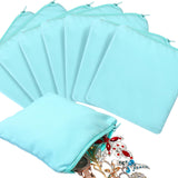 Sanwuta 8 Pcs Zippered Silver Storage Bags Anti Tarnish Silver Pouches Keeper Jewelry Storage Protector Bags(5.9 x 5.9 Inch,Lake
