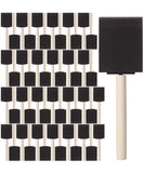 Bates- Foam Paint Brushes 2 Inch, 50 Pack, Black 2 Inch Foam Brushes for Painting with Lightweight Wooden Handles