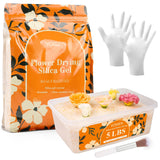 VOISEN Silica Gel Flower Drying,5LBS Flower Drying Silica Gel Crystals,Color Indicating Flower Preservation Kit Contains Flowers