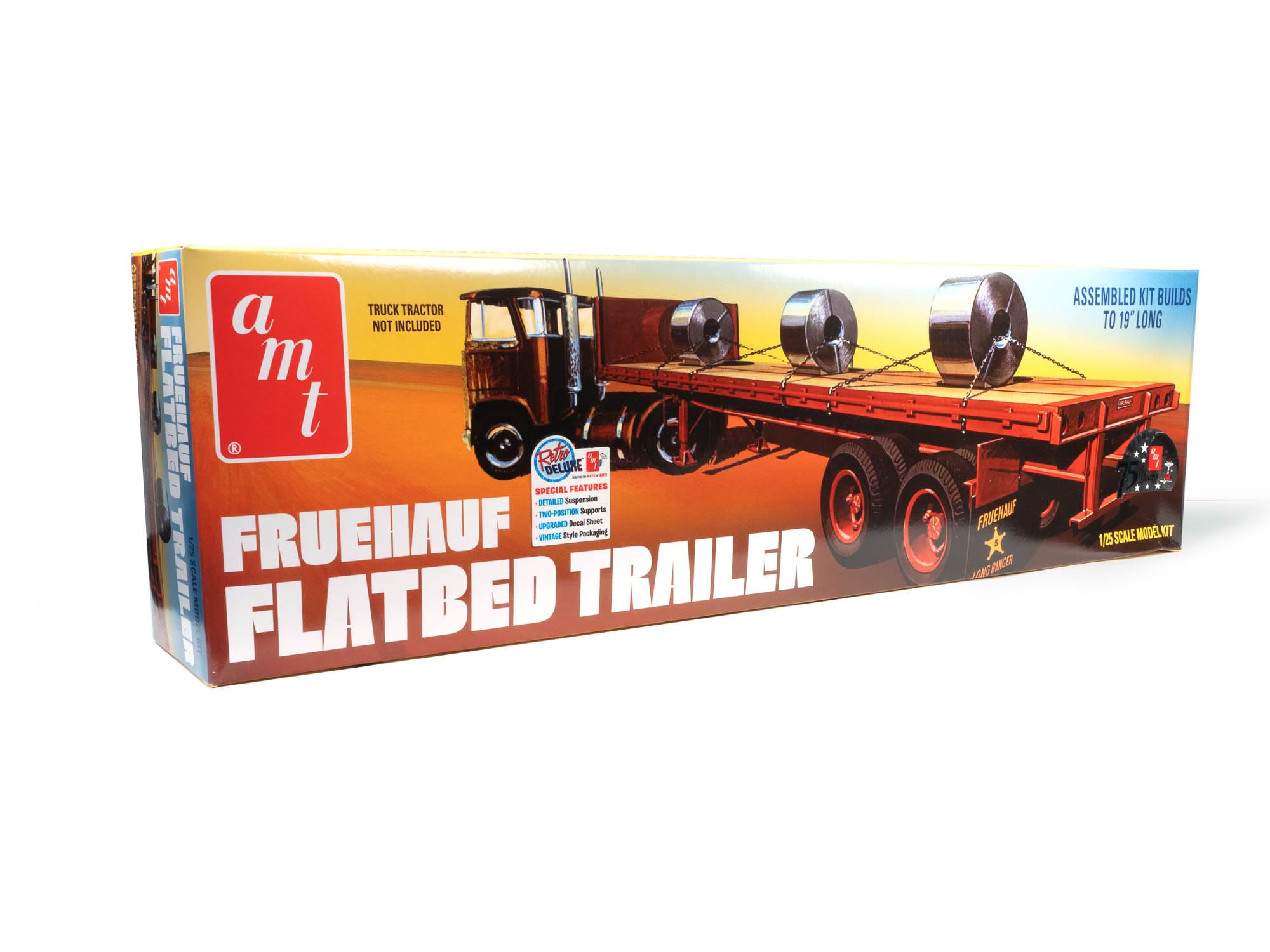 Amt Fruehauf Flatbed Trailer 1:25 Scale Model Kit